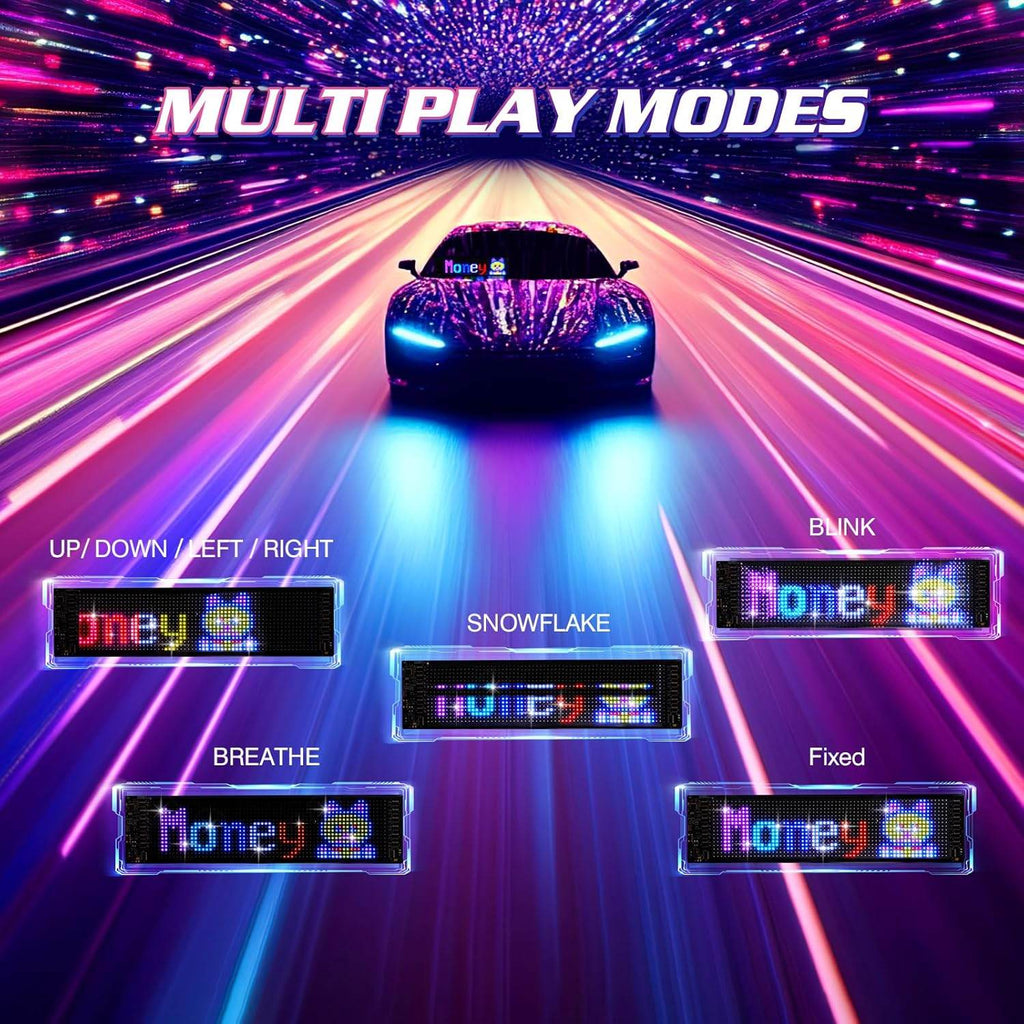 176*19 cm, 16*192 ledli matreix panel dijital ekran led usb çıkışlı kumandalı telefon uygulamadan kotrollü - G6G - KolayMagza