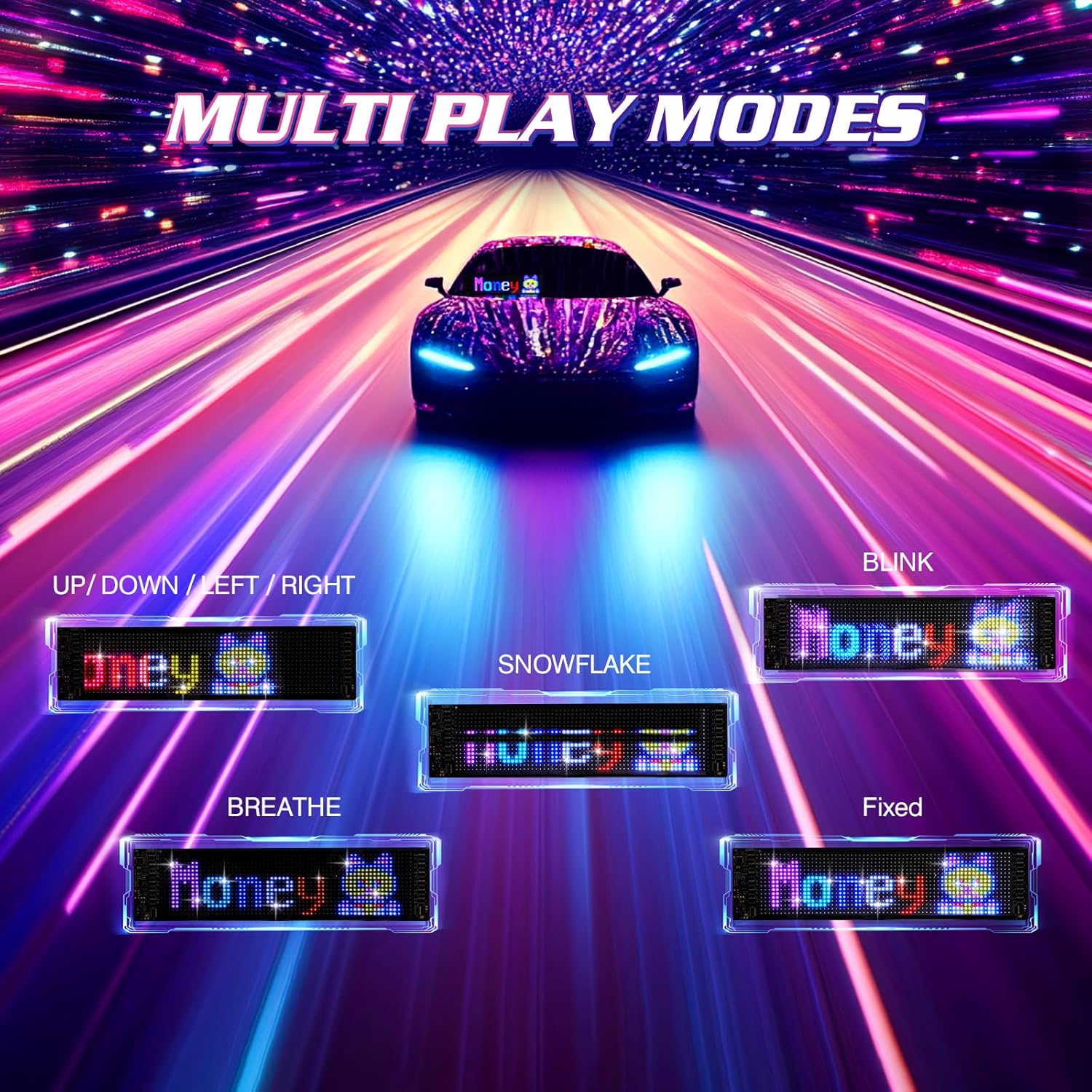 176*19 cm, 16*192 LED matreix panel digital display with USB output, remote control and phone app control - G6G