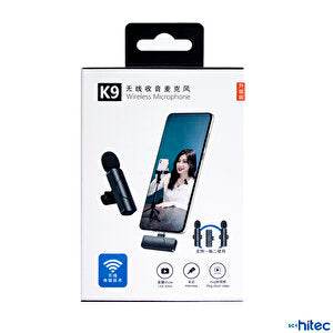K9 kablosuz lightning girişli çift canlı yaka mikrofon - G3B - KolayMagza