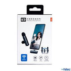 K9 kablosuz lightning girişli çift canlı yaka mikrofon - G3B - KolayMagza