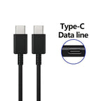 ( 5 adet ) Samsung Uyumlu USB-C to USB-C 5A Süper Hızlı Şarj ve Data Kablosu (1m) - Siyah ÖZEL