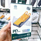 10,000 mah kendisinden lightning typec kablolu pd hızlı 66w destekli led göstergeli powerbank dy-42 - P1P - KolayMagza