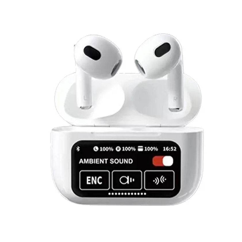 Ekranlı airpods 3.nesil ANC ENC modlu mikrofonlu dokunmatik kulak içi bluetooth kulaklık t12 - B3H - KolayMagza