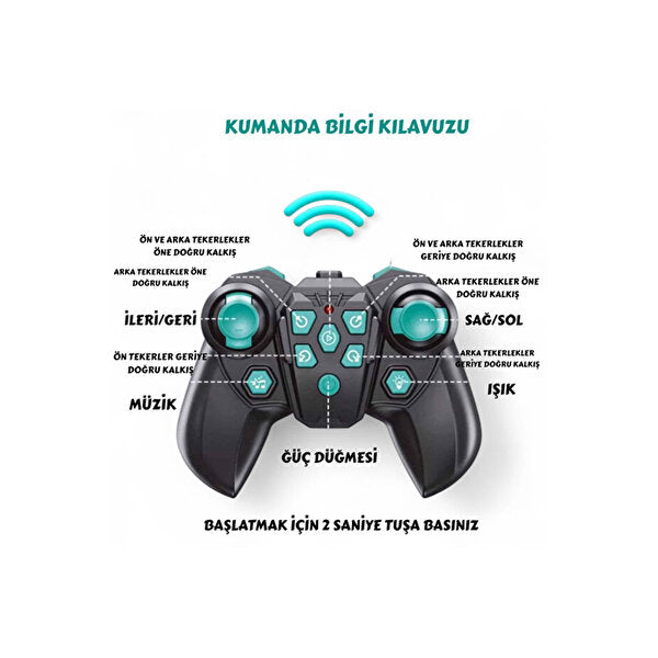Uzaktan Bilekten Kumandalı Şarjlı 8 Teker Akrobat Robot Köpek - Müzikli ve LED Işıklı Akıllı Robot Araba SANTRAL HAN
