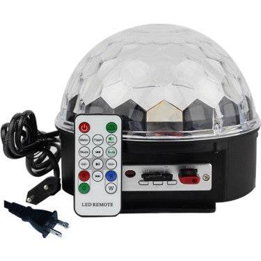 Disco topu kumandalı ışık (mp3 led magic ball) usb sd kart hafıza destekli bluetooth hoperlör - H1A - KolayMagza