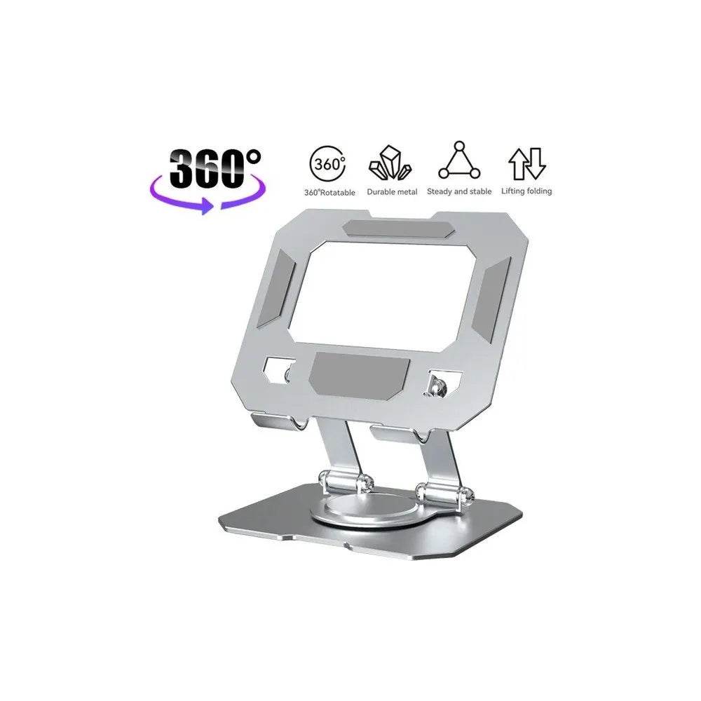 Foldable metal tablet stand | 360° döner, katlanabilir ayarlanabilir tutucu | tüm tablet modelleri ile uyumlu - N1L - KolayMagza