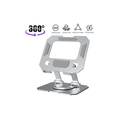 Foldable metal tablet stand | 360° rotating, foldable adjustable holder | Compatible with all tablet models - N1L