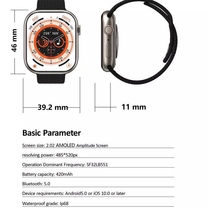 Hk9 pro+ amoled 2.02” akıllı saat – dev ekran, üstün performans ve şık tasarım - A1Q - KolayMagza