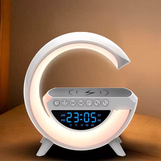 Hm-2309 rgb ışıklı kablosuz hoparlör - 15w güç, saatli, şarjlı, müzik ve tarz bir arada! - H2S - KolayMagza