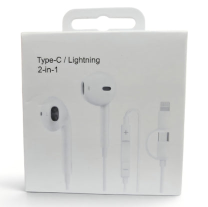 2si1 Arada Typec ve Lightning Girişli Kulak içi Kablolu Kulaklık