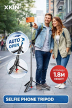 Otomatik Açılan 1.8M Uzatılabilir Telefon Tripodu ve Selfie Çubuğu