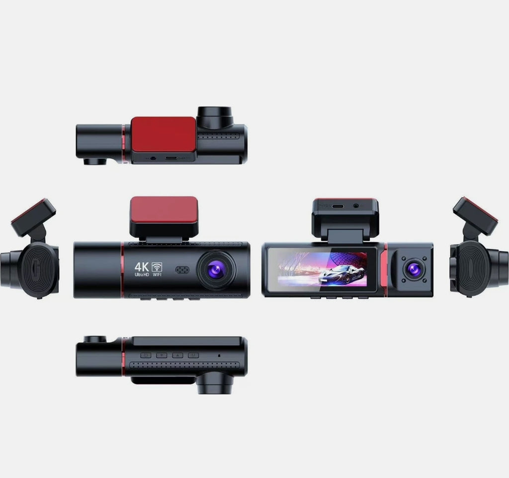 4K Ultra HD Vehicle BlackBOX DVR Dual Lens Araç İçi Kamera - WDR Gece Görüşlü Çift Kameralı Yol Kayıt Cihazı