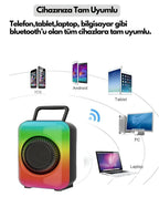 GTS-1867 Flame Light RGB Işıklı Taşınabilir Bluetooth Hoparlör TORİMA