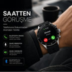 SK33 Pro Premium AMOLED Ekran Yuvarlak Akıllı Saat - Bluetooth Arama, AI & ChatGPT Desteği + 3 Farklı Kordon Hediyeli (Android ve iOS Uyumlu) LENSUN