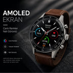SK33 Pro Premium AMOLED Ekran Yuvarlak Akıllı Saat - Bluetooth Arama, AI & ChatGPT Desteği + 3 Farklı Kordon Hediyeli (Android ve iOS Uyumlu) LENSUN