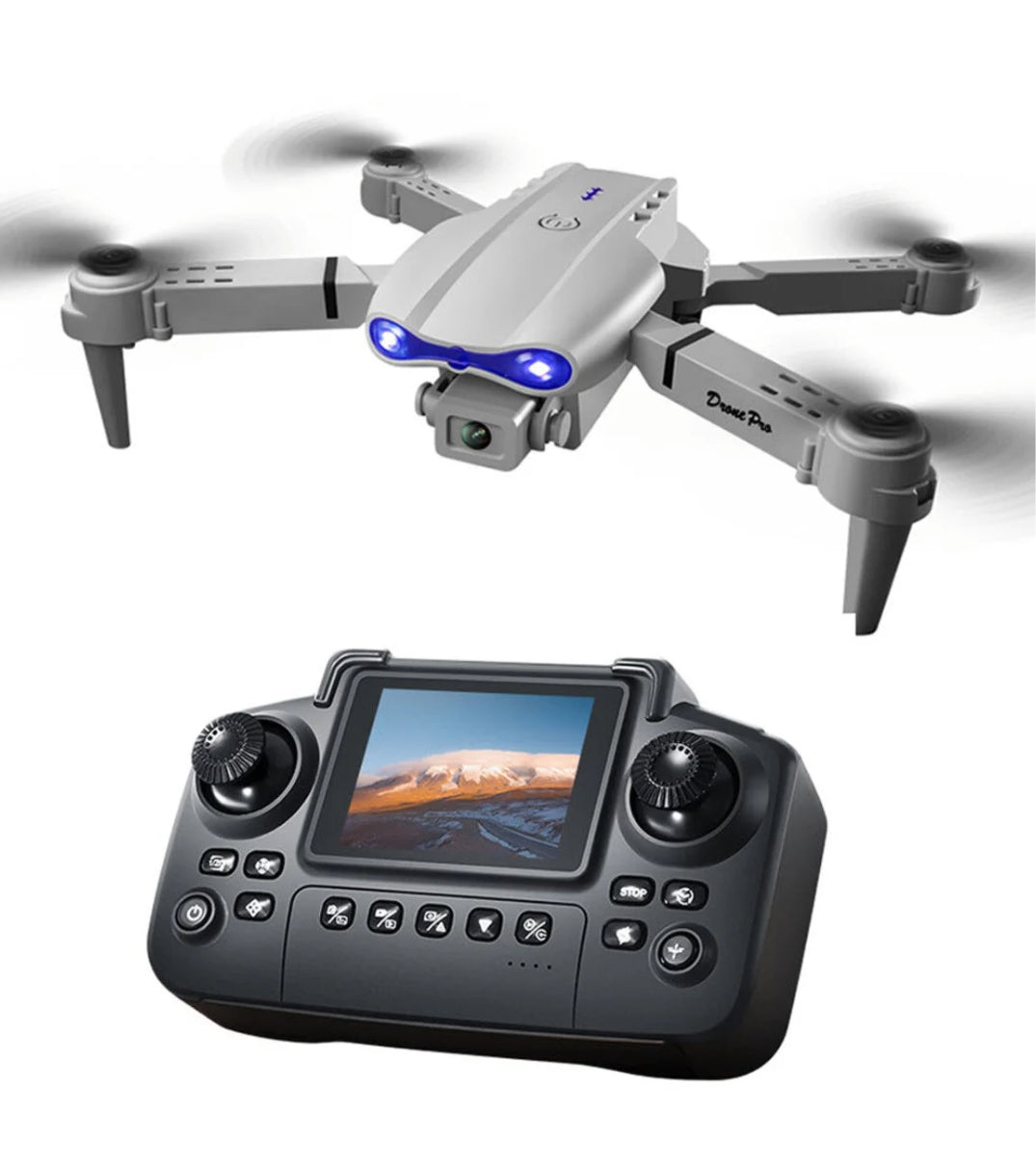 E99 Pro Katlanabilir Mini Drone - HD Çift Kameralı, Wi-Fi FPV Canlı Görüntü Aktarımlı, Akıllı Hover Sabitleme Destekli Başlangıç ve Hobi Drone'u LENSUN