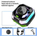 HK-5 Pro Dijital Ekranlı Manyetik Telefon Soğutucu Fan - Yarı İletken RGB Gaming Radyatör MİLANO