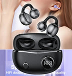 YXG-10 Premium Clip-On Kulak Klipsli Açık Kulak Bluetooth 5.4 Kablosuz Kulaklık - Dijital Şarj Göstergeli LENSUN