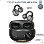 YXG-10 Premium Clip-On Kulak Klipsli Açık Kulak Bluetooth 5.4 Kablosuz Kulaklık - Dijital Şarj Göstergeli LENSUN