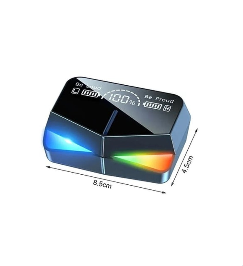 M28 TWS Kablosuz Bluetooth 5.3 Oyuncu Kulaklığı - Düşük Gecikmeli Game/Music Çift Modlu, RGB Işıklı Powerbank Özellikli Şarj Kutulu Led Göstergeli POLYGOLD