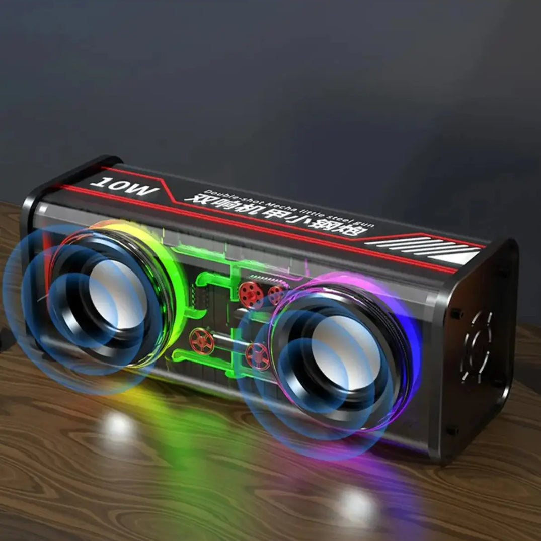 Armour V8 RGB Işıklı Taşınabilir Bluetooth 5.3 Hoparlör – 13.6W Çift Speaker & TWS Tucci