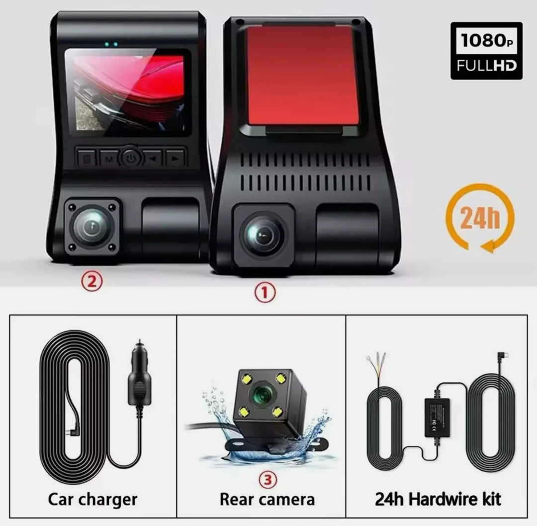 Black Box Full HD 1080P Gece Görüşlü Çift Kameralı Araç İçi Kamera ve Yol Kayıt Cihazı KolayMagza KM Technology - Toptan Telefon Aksesuarları