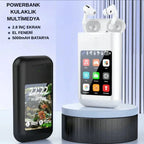BUKU Carrying Treasure A98 - 3'ü 1 Arada Powerbank (8000mAh), TWS Bluetooth Kulaklık, AMOLED Dokunmatik Ekranlı Akıllı Cihaz - ANC Gürültü Engelleme, Telefon Şarj, Müzik ve Çağrı Kontrol - B2W - KolayMagza KM Technology