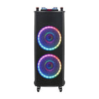 Ndr-1212s 2x12 inç 100w taşınabilir bluetooth hoparlör – mikrofonlu ve rgb ışıklı - H2H - KolayMagza KM Technology
