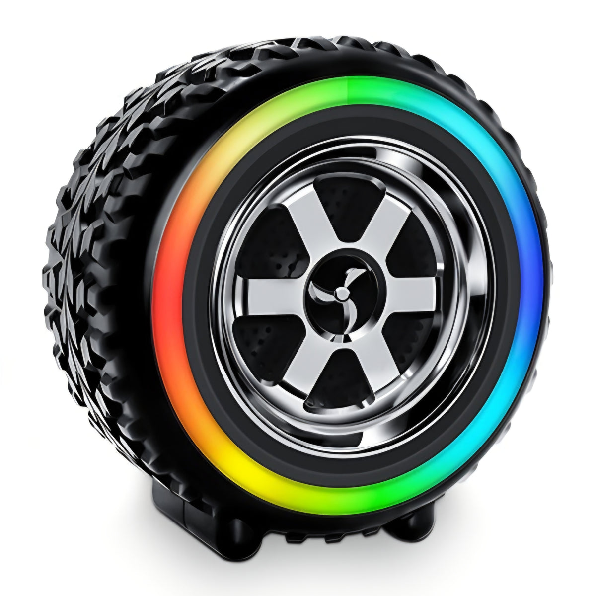 ( 3 adet ) X-502 Tekerlek Tasarımlı RGB Işıklı Kablosuz Bluetooth Hoparlör - Disco Series Mini Speaker Tucci