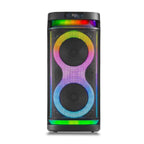 Rx-8298a 8 inç taşınabilir bluetooth hoparlör – çift 8 inç, rgb ışıklı, mikrofonlu - H2İ - KolayMagza