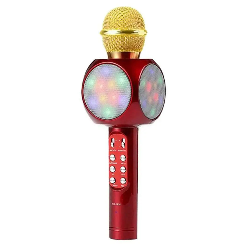 Ws-1816 ışıklı karaoke mikrofon Bluetooth aux USB hafıza destekli