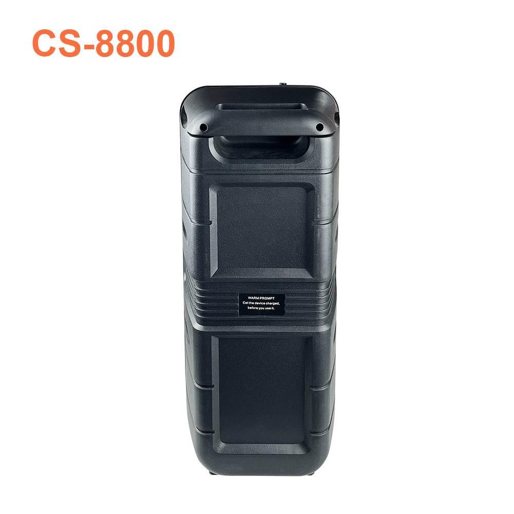 Bt-8800 speaker – 2x 8 inç güçlü ses, rgb ışıklı, mikrofonlu bluetooth hoparlör - H1Z - KolayMagza KM Technology