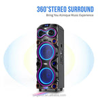Jt-1230 speaker – 2x12 inç 100w gücünde bluetooth hoparlör - H2C - KolayMagza
