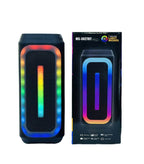 Ms-3627bt taşınabilir bluetooth hoparlör – çift 4 inç, rgb ışıklı, mikrofonlu - H2F - KolayMagza