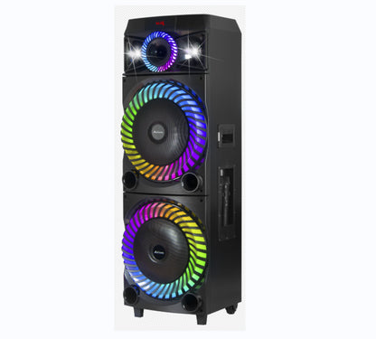 UF-A1213K 2x12 inch Portable Bluetooth Speaker with Microphone and RGB Light - H2J