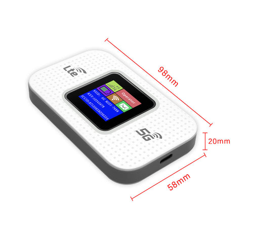 Wireless Mobile WiFi Pro LTE CAT6 Taşınabilir Cep Modemi - 3000 mAh Batarya 5G Destekli Mobil Router