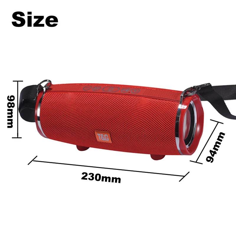 Tg-189 süper bass 14w 2400mah fm radyo sd kart usb aux destekli taşınabilir bluetooth hoperlör - H1X - KolayMagza