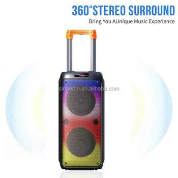 Dr-8833 speaker – 2x 8 inç güçlü ses, rgb ışıklı, su geçirmez bluetooth hoparlör - H2A - KolayMagza