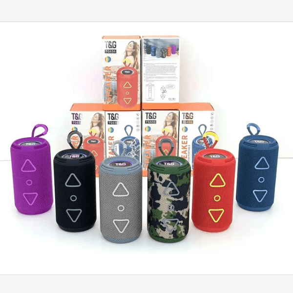 Tg-656 taşınabilir rgb led ışıklı baslı çift speakerli 1500mah 8w fm radyo sd kart usb aux destekli bluetooth hoperlör - H1R - KolayMagza