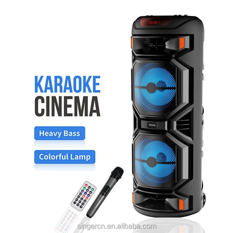 Gy-8823g speaker – çift 8,5 inç güçlü ses, taşınabilir bluetooth hoparlör - H2D - KolayMagza