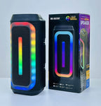Ms-3627bt taşınabilir bluetooth hoparlör – çift 4 inç, rgb ışıklı, mikrofonlu