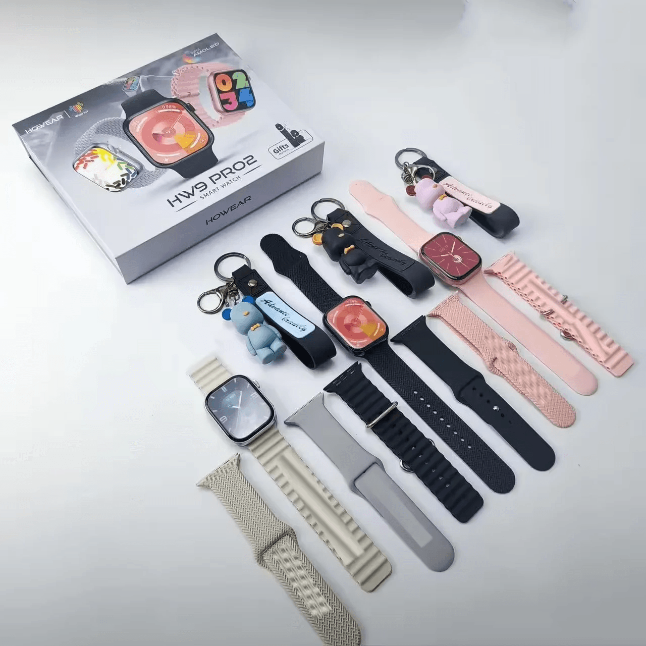 Hw9 pro2 amoled ekranlı 45mm anahtarlık hediyeli ios android uyumlu akıllı saat - A3A - KolayMagza