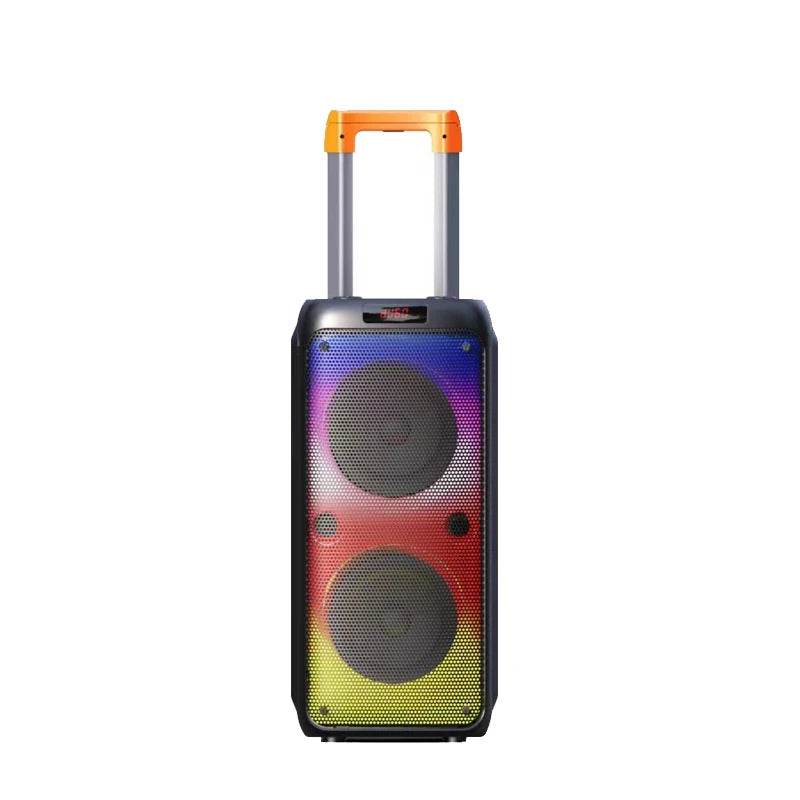 Dr-8833 speaker – 2x 8 inç güçlü ses, rgb ışıklı, su geçirmez bluetooth hoparlör - H2A - KolayMagza