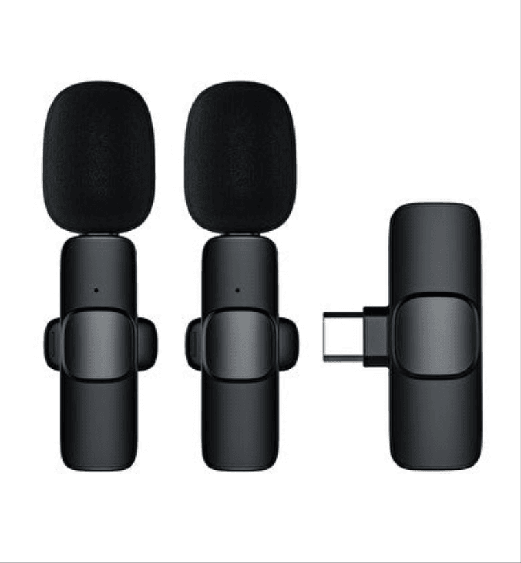 K9 kablsuz typec girişli çift canlı yaka mikrofon - G2S - KolayMagza