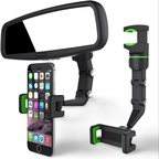 Dikiz aynaya takılan 360 derece ayarlanabilir vakumlu araç içi telefon tutucu re-03 - R1B - KolayMagza