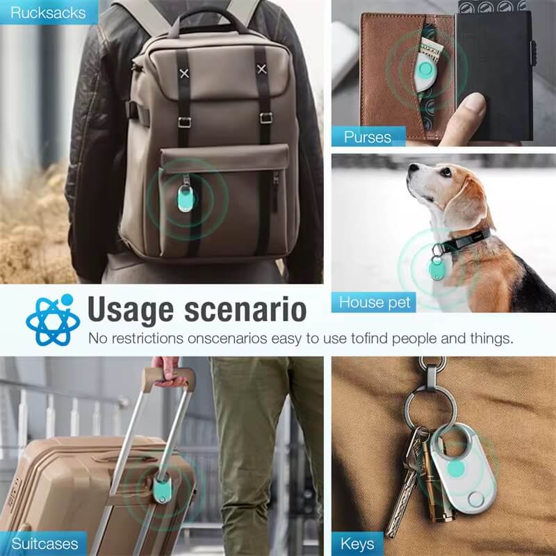 ( 5 adet ) Universal Akıllı Takip Cihazı Smart Tag - iOS & Android Uyumlu, Mini GPS Konum Bulucu, Anahtarlık ve Valiz Takip Etiketi bulun. Zayden