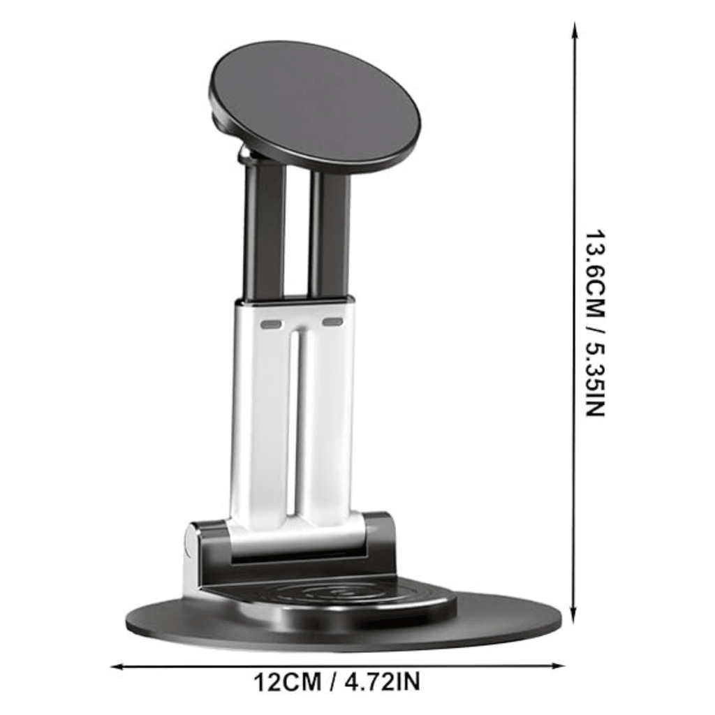 720 derece döner masa üstü mıgnatıslı katlanabilir ayarlanabilir telefon tablet tutucu - N1R - KolayMagza