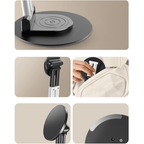 720 derece döner masa üstü mıgnatıslı katlanabilir ayarlanabilir telefon tablet tutucu - N1R - KolayMagza