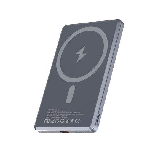Ultra ince 5000 mah magsafeli 7,5mm batterypack 20w pd 15w wirless kablosuz şarj aleti powerbank wf35 - P1Y
