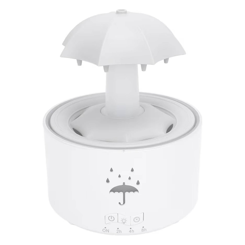 V88 3'ü 1 arada Yağmur Damlası Nemlendirici ve Esansiyel Yağ Difüzörü, Serin Sis, 360 Derece Şelale, Fısıltılı Yağmur Sesi ve 7 Ruh Hali Işığı, Şemsiye Tasarımlı Hava Nemlendirici, Ev, Yatak Odası, Oturma Odası - H3Y - KolayMagza